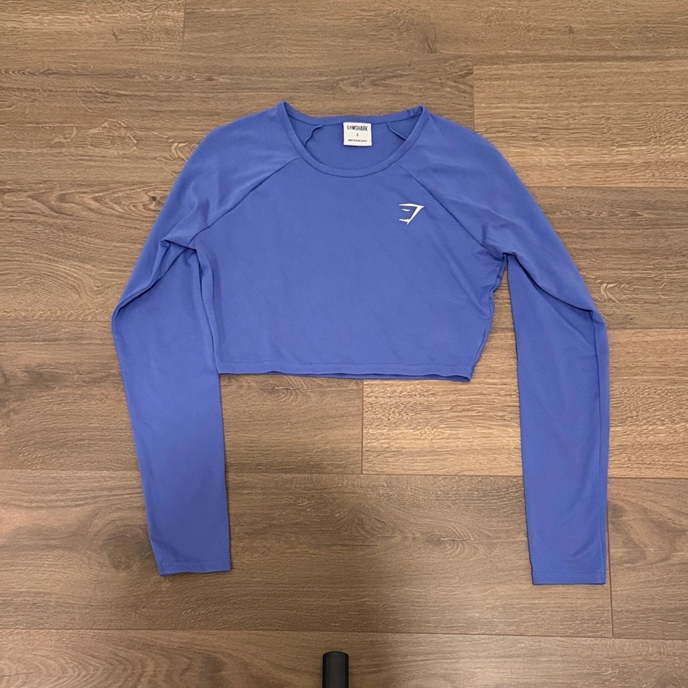 Gymshark Women's Purple Long Sleeve Crop Top